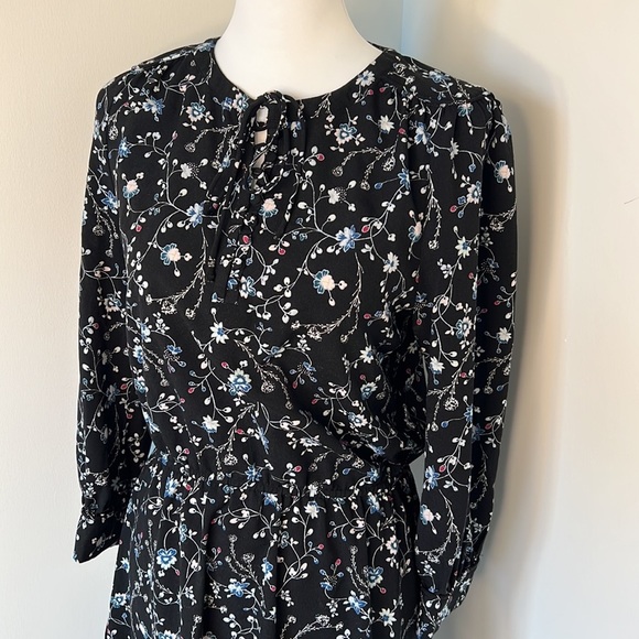 Ann Taylor Loft Floral Long Sleeve Dress Size M - Picture 4 of 11